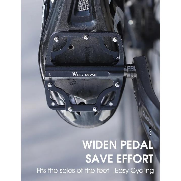 WEST BIKING Bicycle Ultralight Pedal 3 Bearing Pedals Aluminum Alloy CRMO Cycling Footboard for BMX MTB Bike Pedals Accessories
