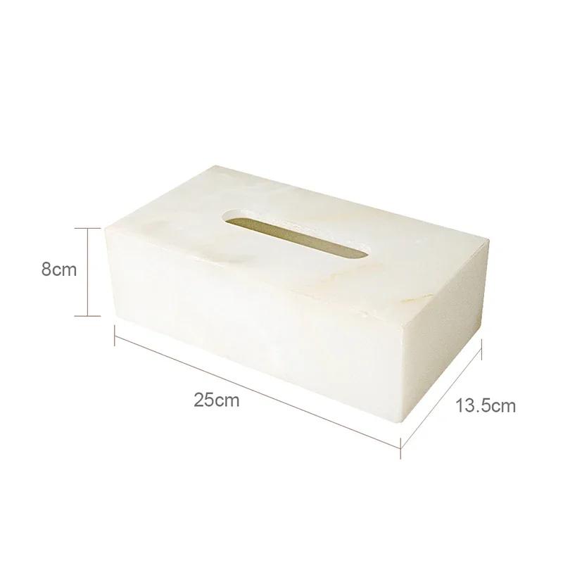 White Onyx Natural Marble Bathroom Accessories Luxury Soap Dispenser Cotton Swabs Container Reed diffuser Tray Bathroom Set