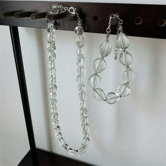 Ensemble Collier et Bracelet en Cristal Coréen Haut de Gamme Dongdaemun