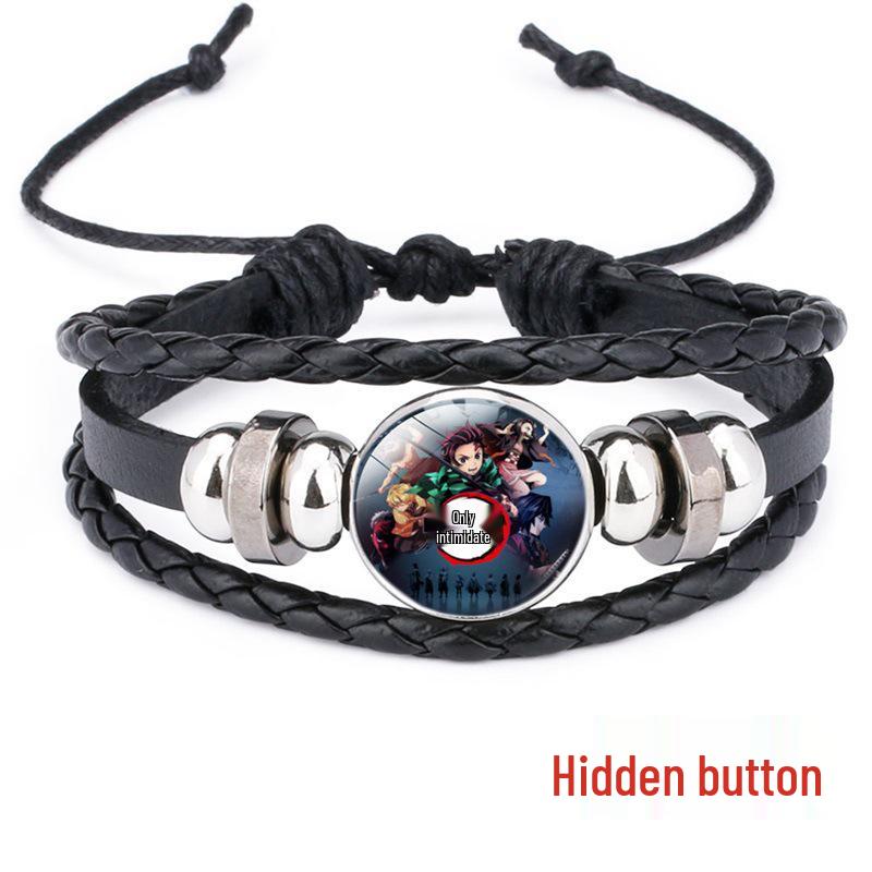 Demon Slayer Zeitjuwel Rindsleder Verstellbares Armband