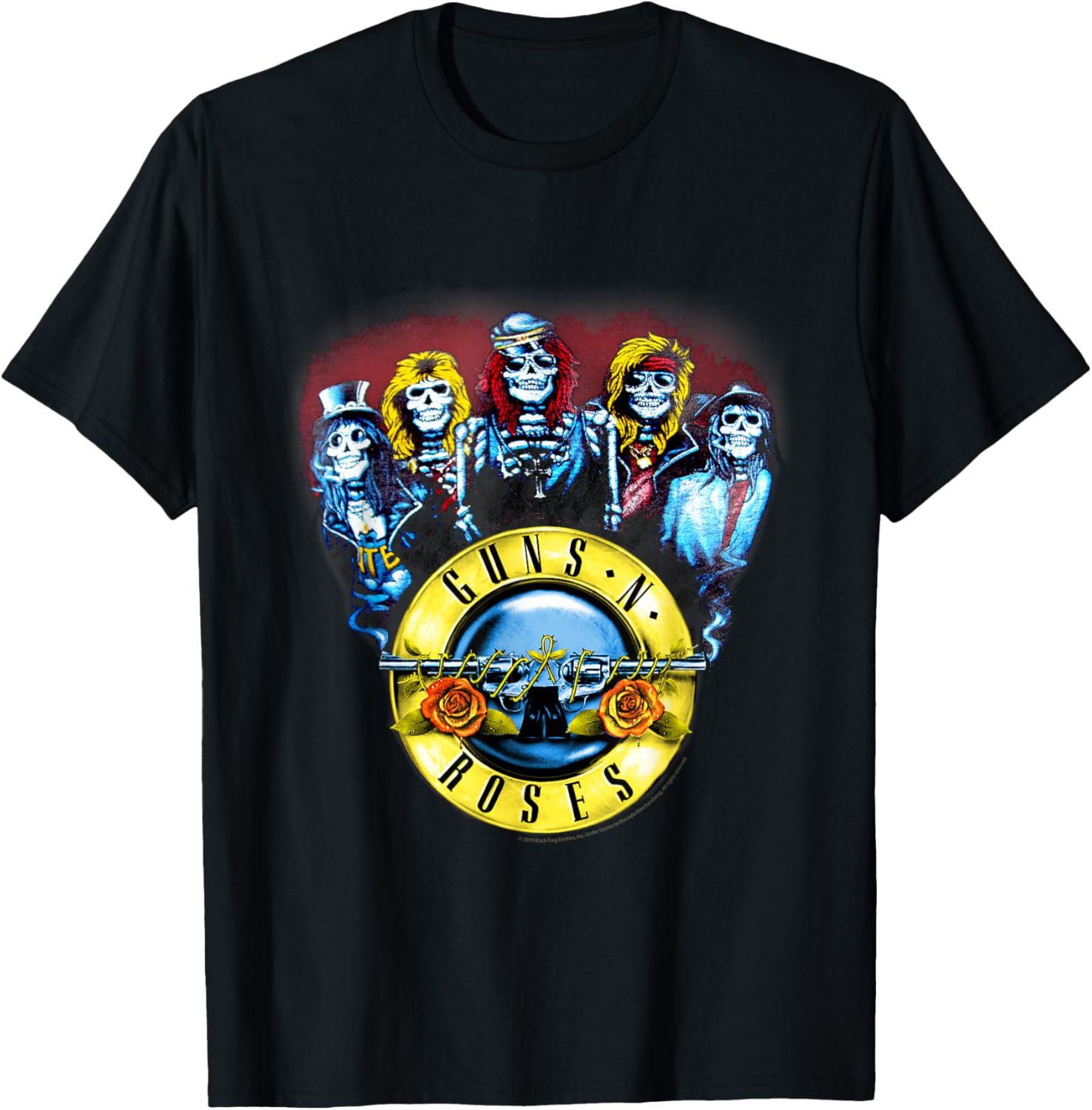 Guns N Roses Official Skeletons & Bullets T-Shirt Small S разноцветный