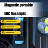 Shockproof LED Torch Flashlights 3 Light Mode Magnetic Base Back Clip USB C Rechargeable For Outdoor Enthusiasts