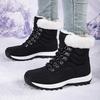 Northeast Women's Waterproof Mid-Calf Snow Boots with Velvet Lining, Anti-Slip Soles, and Thickened Leather Upper for Winter Cold Protection.
