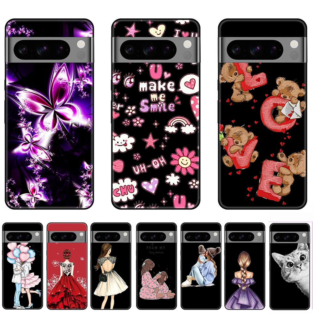 

Черный чехол для Google Pixel 8Pro 8, мягкая задняя крышка из ТПУ на Pixel 8, полная защита, противоударный бампер, ультратонкий