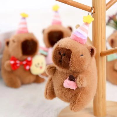 Cute Capibala Capybara Plush Doll Keychain Pendant Backpack Hanging Ornaments Gifts