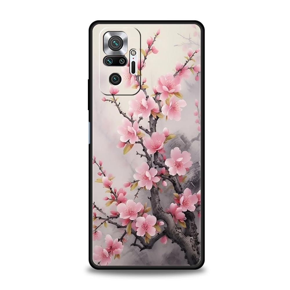 Cherry Blossom Tree Phone Case For Xiaomi Redmi Note 13 12 5G 9S 9 8 10 11 Pro 4G 9T 13C 12C 10C 9C 9A 7 Pro Soft Silicone Cover