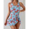 Costume da bagno due pezzi donna 2025 Nuovo Stampa Spallina Sexy Vita Alta Costume da bagno Estivo Tankini Abbigliamento da Spiaggia Costume da Bagno Per Femmina
