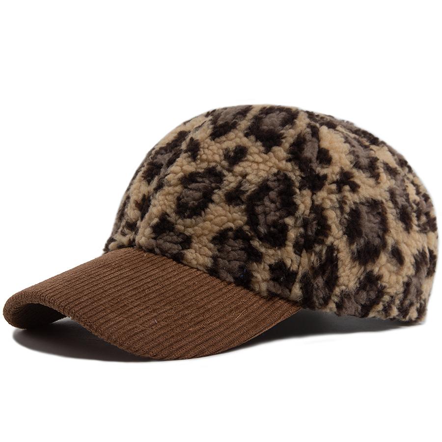 

Вельветовая леопардовая бейсболка женская зимняя теплая снэпбек повседневная осенняя винтажная шляпа модная мужская женская кепка для девочек регулируемая Adjustable