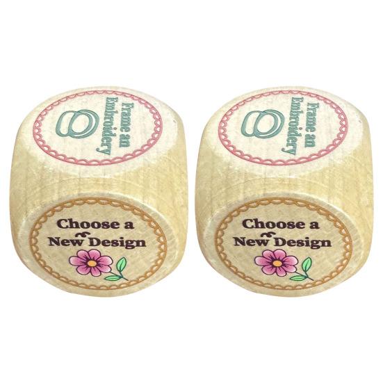 1/2/3/4Pcs Wooden Embroidery Dice with 6 Engraved Embroidery Tasks Solid Wood Embroidery Projects Decision Dice Embroidery Crafts Enthusiasts Gift