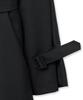 Noirer Synthetic Layered Trench Coat (Black)