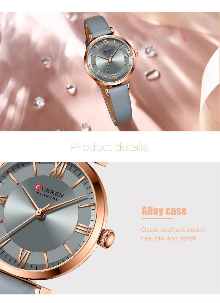 Curren 9079 Dames Casual Leren Band Horloge - Kleine Zeemeermin Editie