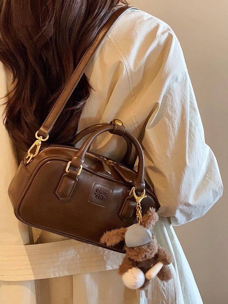 

JIAERDI Retro Brown Crossbody Bags For Women 2026 Spring New Pu Leather Chic Handle Messenger Bag Female Y2k Hand Bag Ladies коричневий