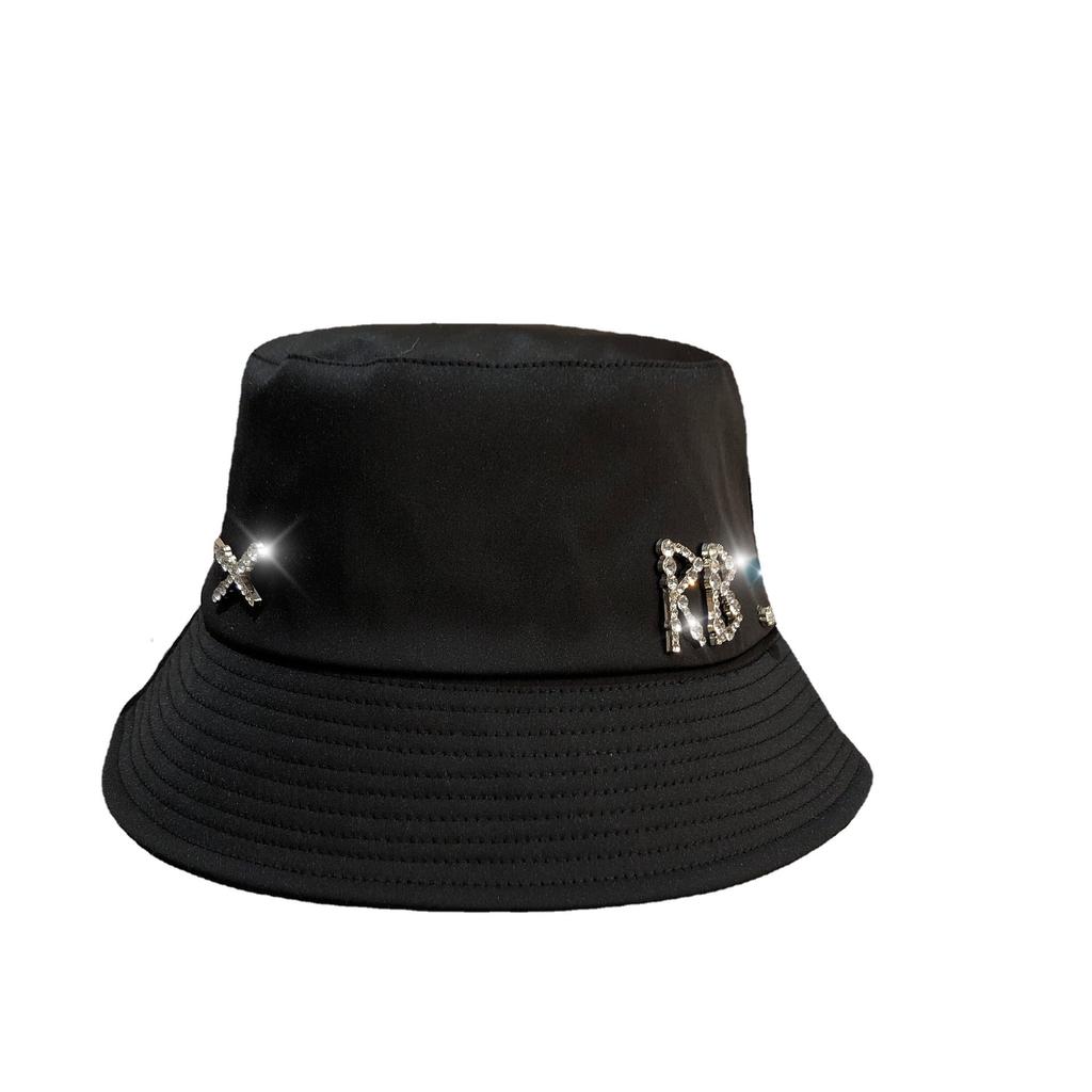 R Acetic Acid Simulation Silk Bucket Hat Simple Satin Glossy Basin Hat Autumn Versatile Sunshade Sunscreen Hat