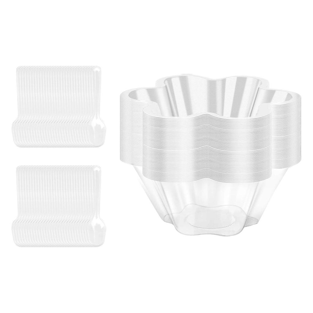 60 Pieces Dessert Cups Party Serving Bowls,Fruit Cups,with Spoons for Shortcake,Strawberry