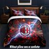 AC Milan Design Bed Bedding Set 1 Duvet Cover + 2 Pillowcases Soft Breathable Household Bed Linens