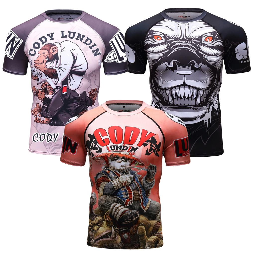 Sportswear Bjj Rash Guard Grappling Brazilian Jiu Jitsu Adults Mens Nogi No Gi Bjj Jiu Jitsu MMA Rash Guard Bjj Running Shirt
