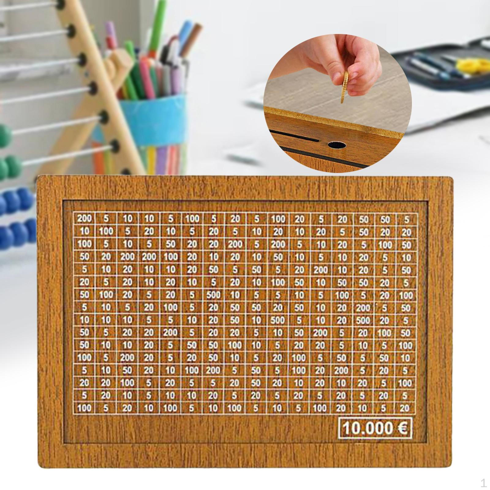 Bank Wooden Money Box Holder Boxes for 10000 euros