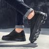 Fashion Shoes Men Lace Up Oxfords Genuine Leather Casual Outdoor Wear-Resistant Fashion Comfortable Round Toe Walking Elegant Shoes