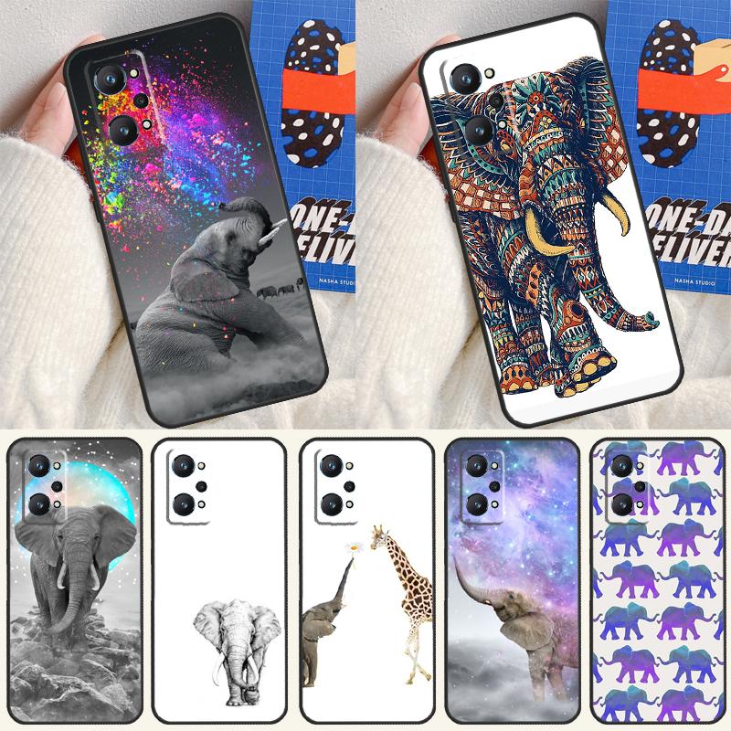 Baby Elephant For Realme GT 6 6T 5 GT7 Pro C61 C75 C55 C51 C21Y C25S C67 C53 13 12 10 11 14 Pro Plus Case