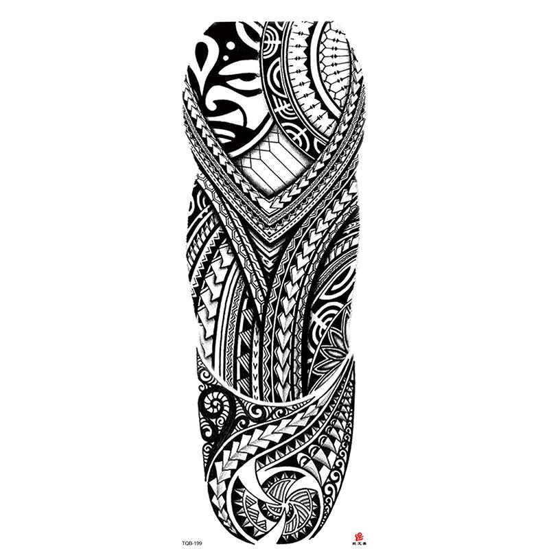 Waterdichte tattoo stickers voor de hele arm: Jezus, Maagd Maria, Kroon, Leeuw-ontwerp