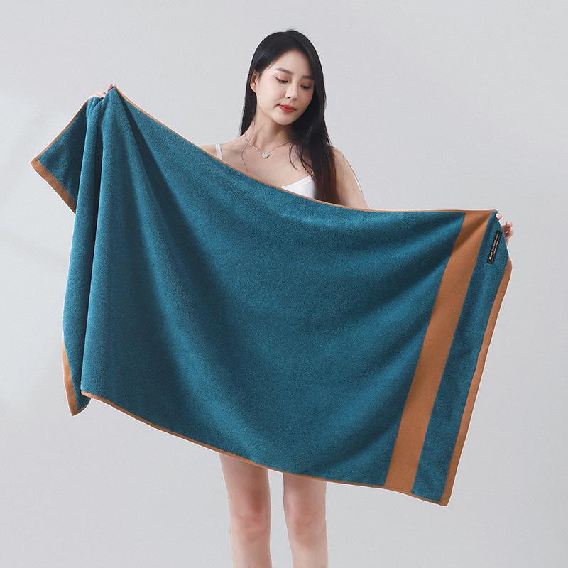 Premium All-Cotton Bath Towel: Thick, Soft, Absorbent, Antibacterial, Embroidered for Household and Hotel Use