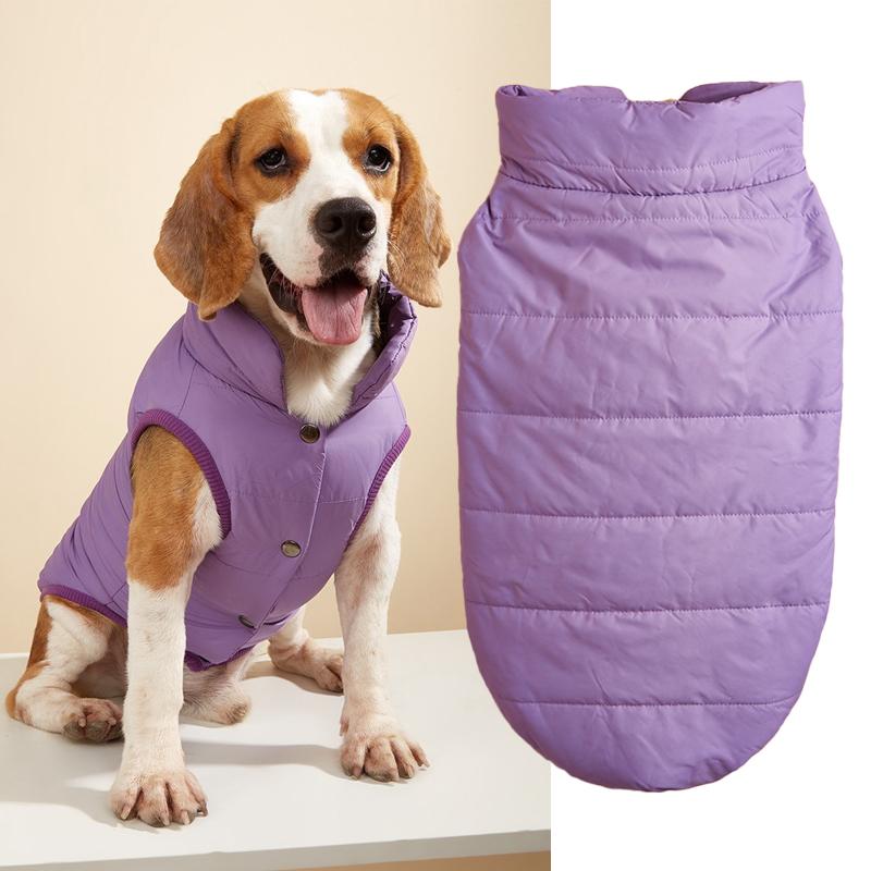 GorisPet Winter Dog Jacket for Small/Medium Dogs Solid Leisure Style Fleece Lined Waterproof Quilted Coat 11 Colors