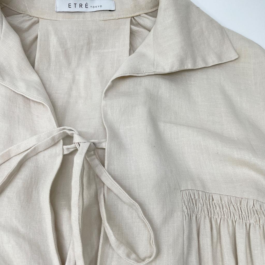 ETRE TOKYO Beige Cotton X Linen Dress Dress F beigeUsed