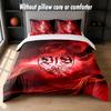 Set Biancheria da Letto con Design Calcio VfB Stuttgart 1 Copripiumino + 2 Federe Morbido Traspirante Biancheria da Letto per la Casa