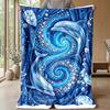 Oceanic Whales and Seals 1 Theme blanket Lightweight Warm Flannel Blanket Decorative Throw Blanket for Home Decoration