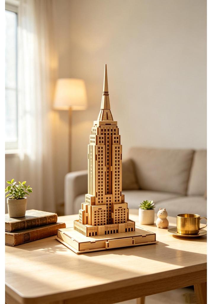 Handmade 3D Wooden Eiffel Tower Puzzle Ornament