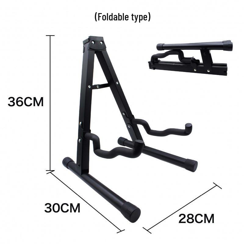 "Foldable 3D Wooden A-Frame Guitar Stand for Folk & Classical Guitars”