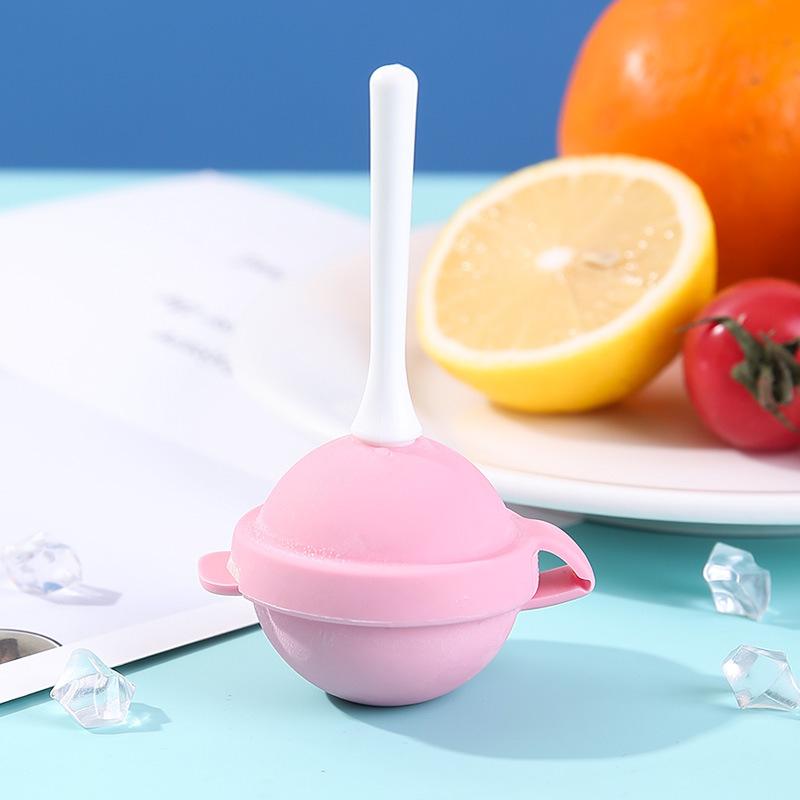 [Easy-Release Ice Ball Maker] 6-Cavity Food Grade Plastic Lollipop Ice Ball Maker | Easy-Release Ice Sphere Mold for Homemade Ice Cream, Popsicles