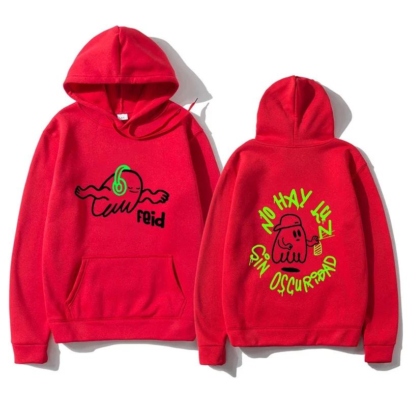 2025 Men's Hoodies Rapper Feid Ferxxo Mor No Le Temas A La Oscuridad Printed Women Clothes Vintage Pullover O-Neck Oversized Top