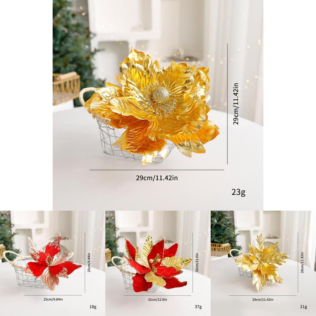 Decorative Christmas Flowers For Festive Centerpieces And Tree Accessories