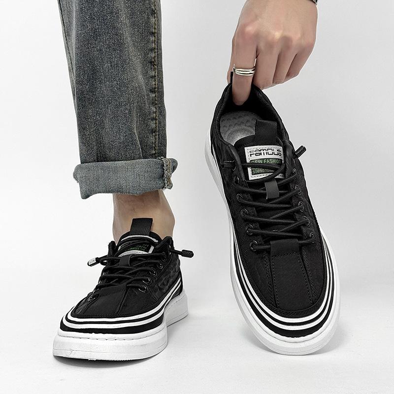 

2025 new men s shoes new casual versatile sports leisure, board shoes popular trendy shoes 7B02 39 чёрный