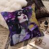 Fashion Floral Woman Portrait Lucky Dragon Pillow Cover Sofa Cushion Cover Home Room Decoration Children Gift