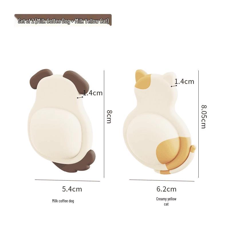 Silicone Cute Pet Door & Wall Bumper Sticker - Penguin & Panda Design