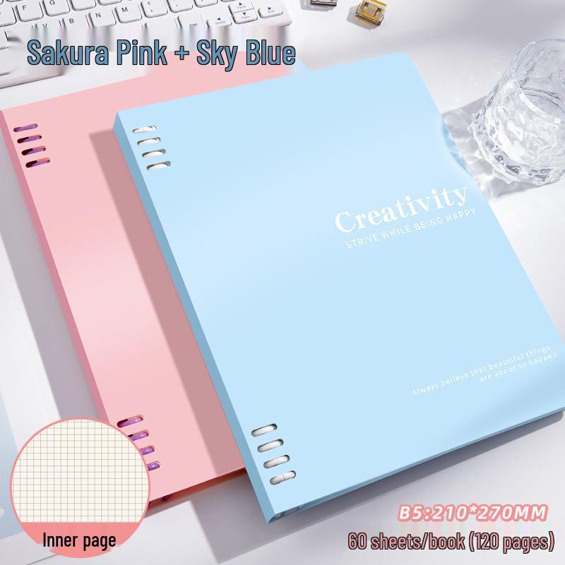 Morandi Color-Blocked B5 Notebook: Vibrant Design, Thick Pages, Versatile for Students