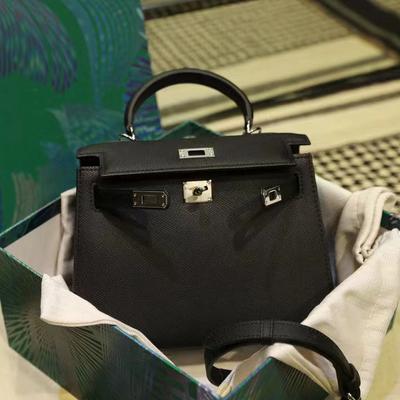 Genuine Leather Women's Bag Ep Palm Print Cowhide Handbag Simple And Fashionable Quality Versatile Silver Buckle Crossbody Bag