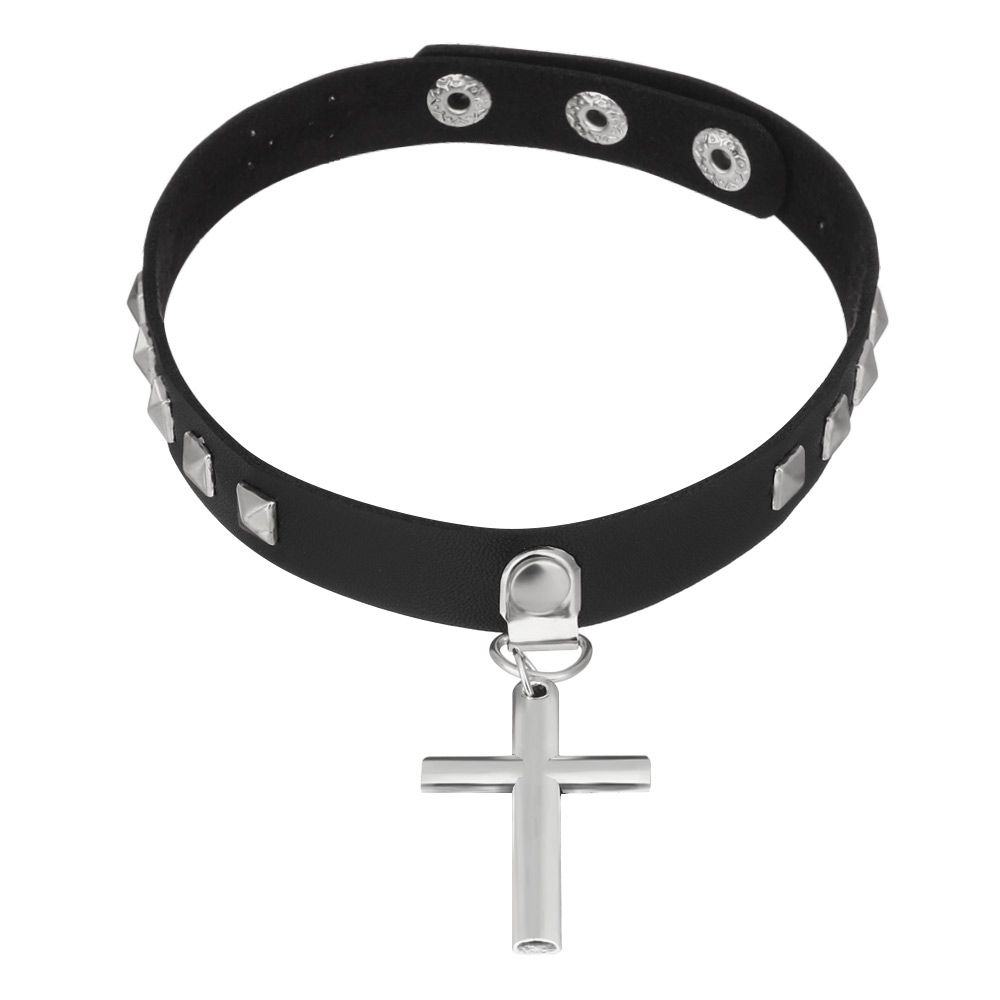Girocollo a spillo in pelle PU moda Collare punk Donna Uomo Girocollo a spillo in pelle PU moda Collare punk Donna Uomo