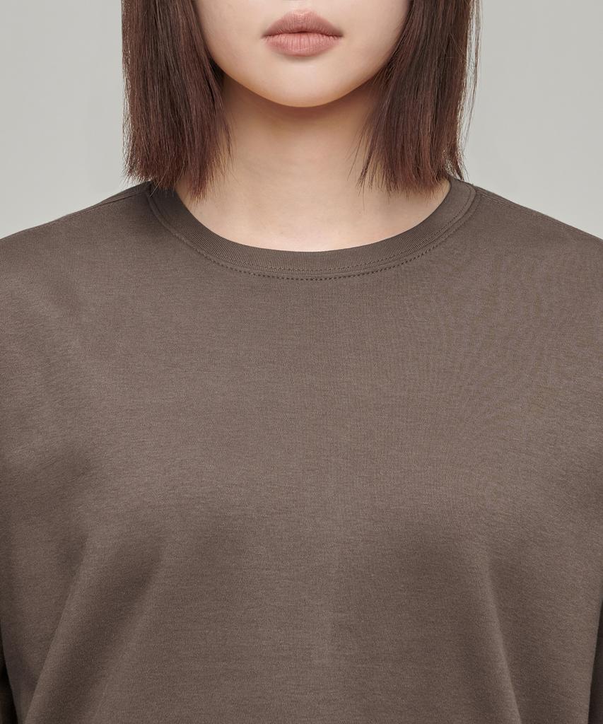 MUSINSA STANDARD WOMAN Women'S Relaxed Crew Neck Long Sleeve T-Shirt [Toffee Brown]