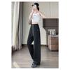 Spring Autumn Solid Elastic Waist Wide Leg Pants Women Loose Casual Drawstring All-match Sweatpants Trousers