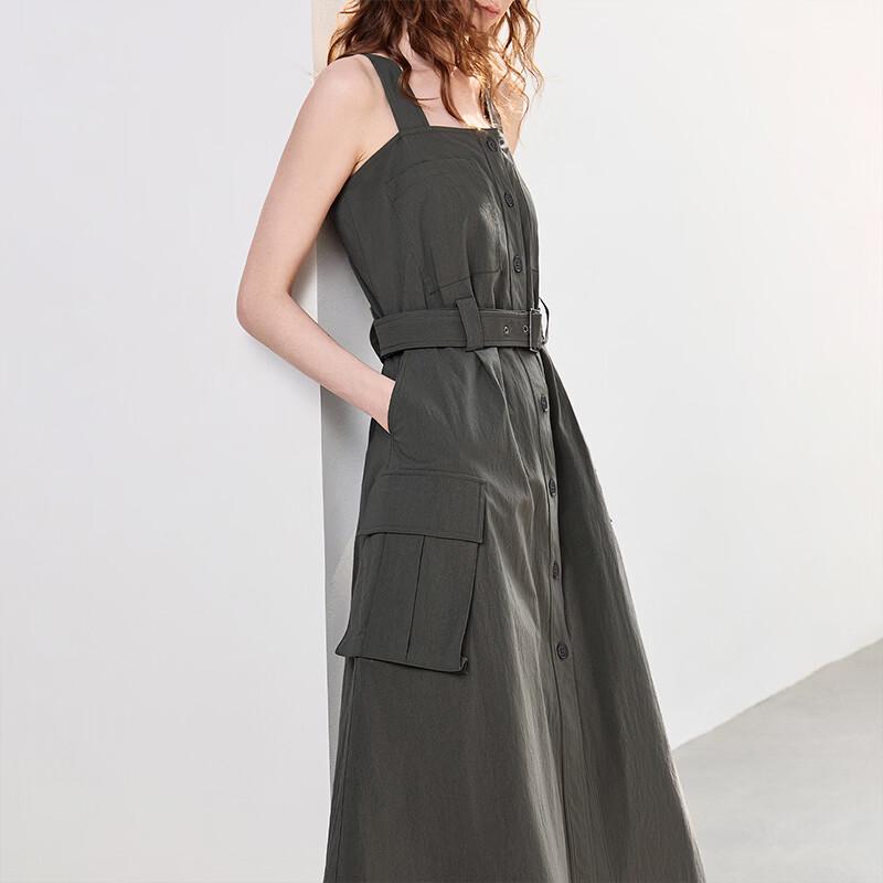 Chuyu Workwear A-Line Suspender Dress