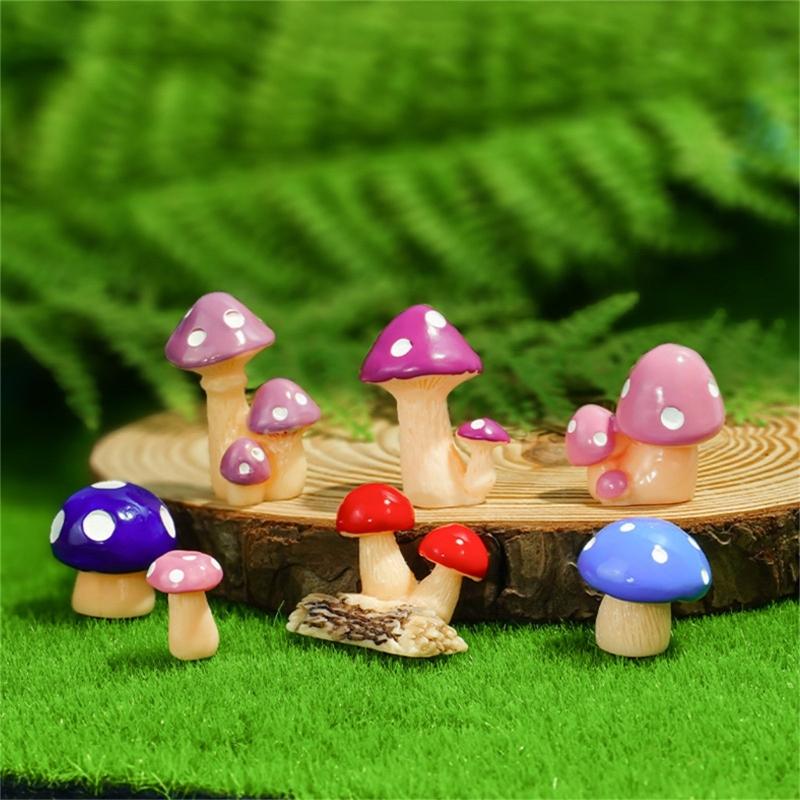 Resin Mushrooms for Outdoor and Indoor Use for Home Decoration Garden Projects Weather Resistant Miniature Ornaments