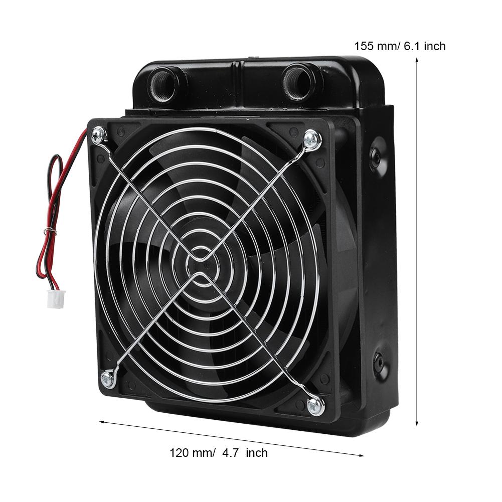 CPU Water Cooling Radiator G1 4 Thread Heat Row Radiator with Fan 18 Tubes