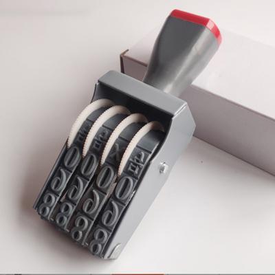 4/11/12 Digits Wheel Rubber Numbering Stamp Number Digital Rolling Date Stamp for Office DIY Craft Card Making Date Planner