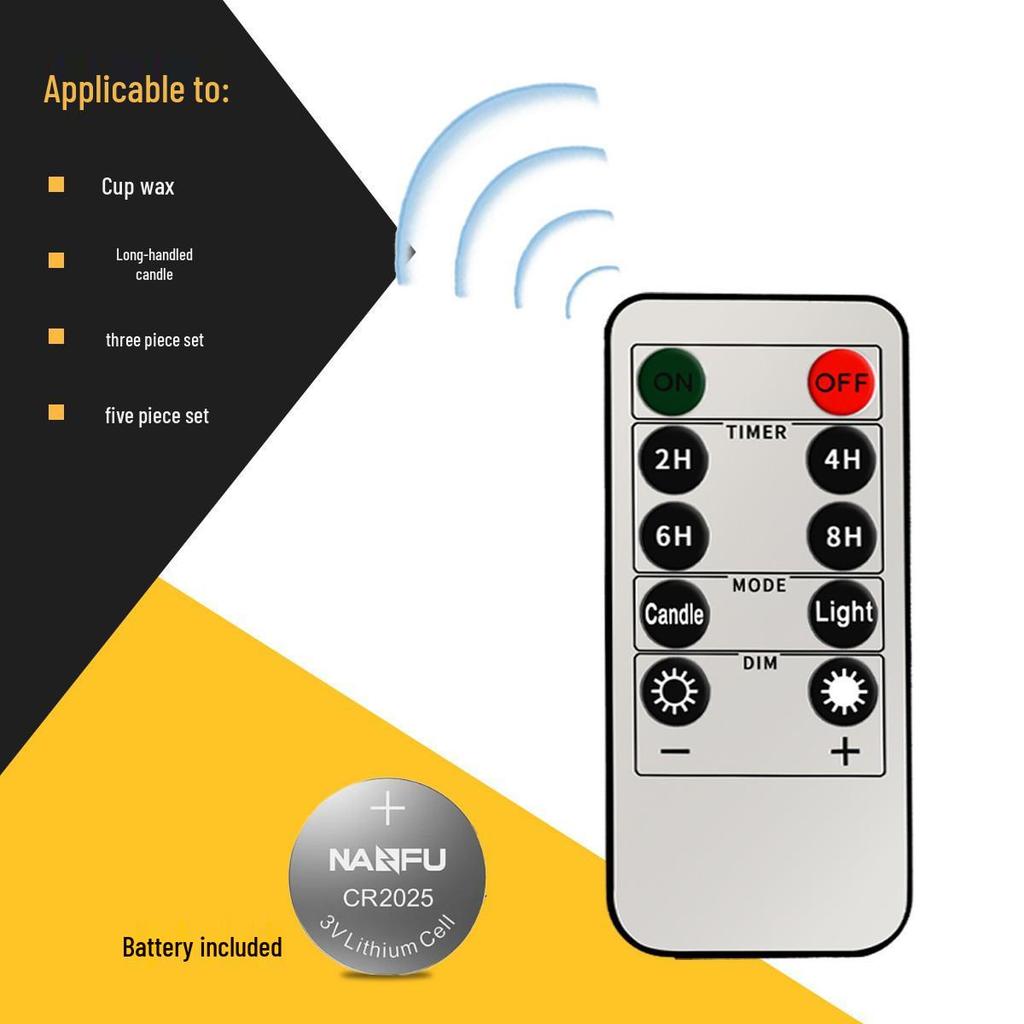 Long-Handled Remote-Controlled Flickering LED Candle for Home and Party Decor
