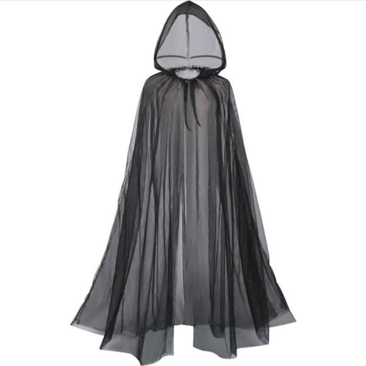 Witch Costume Elf Cloak Women Halloween Hooded Tulle Cape Cosplay Anime Cosplay Cosplay Costumes Cosplay Costume Akatsuki