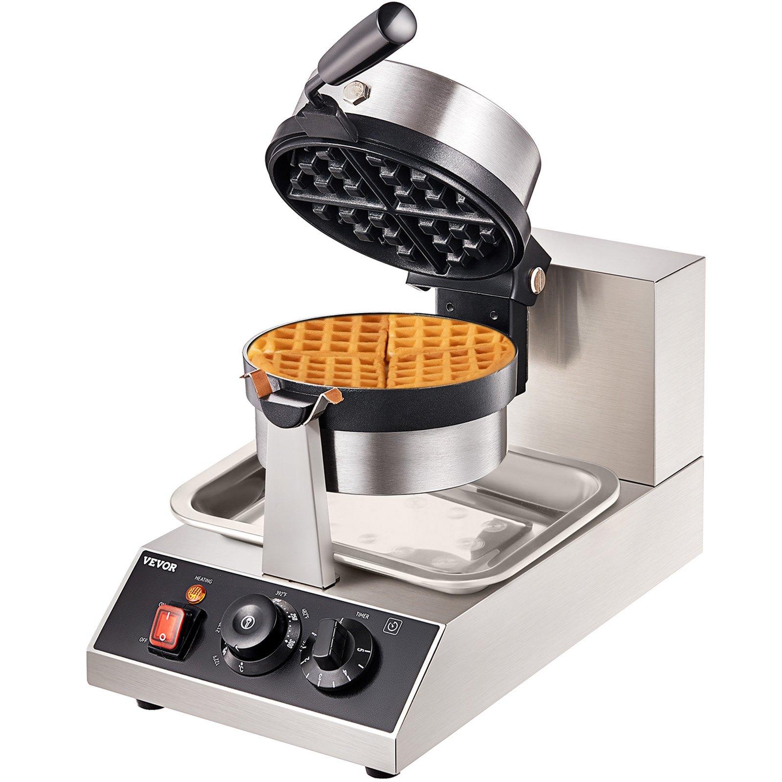 VEVOR Commerical Round Waffle Maker 1300W