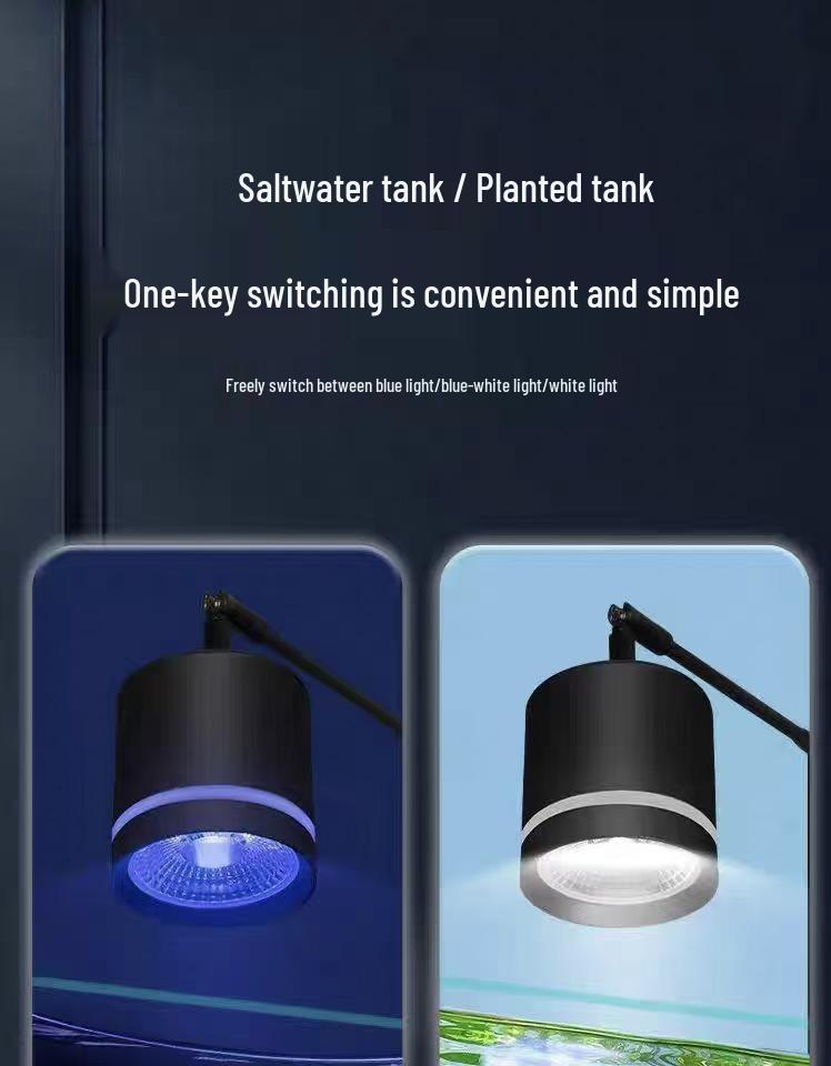 Spot LED Full Spectrum per Piante d'Acquario: Lente COB ad Alta Luminosità e a Colore Variabile con Potenziamento della Fioritura Algale